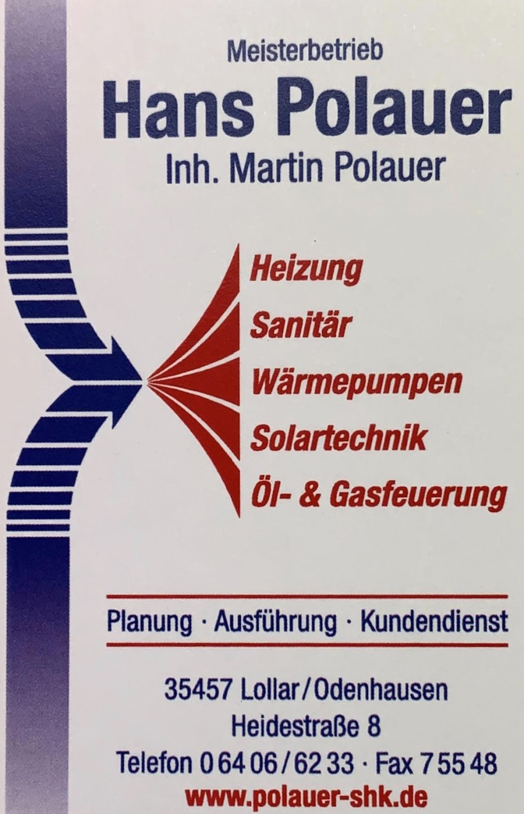 Firma Hans Polauer Heizung & Sanitär Inh. Martin Polauer in Lollar – Betriebsansicht