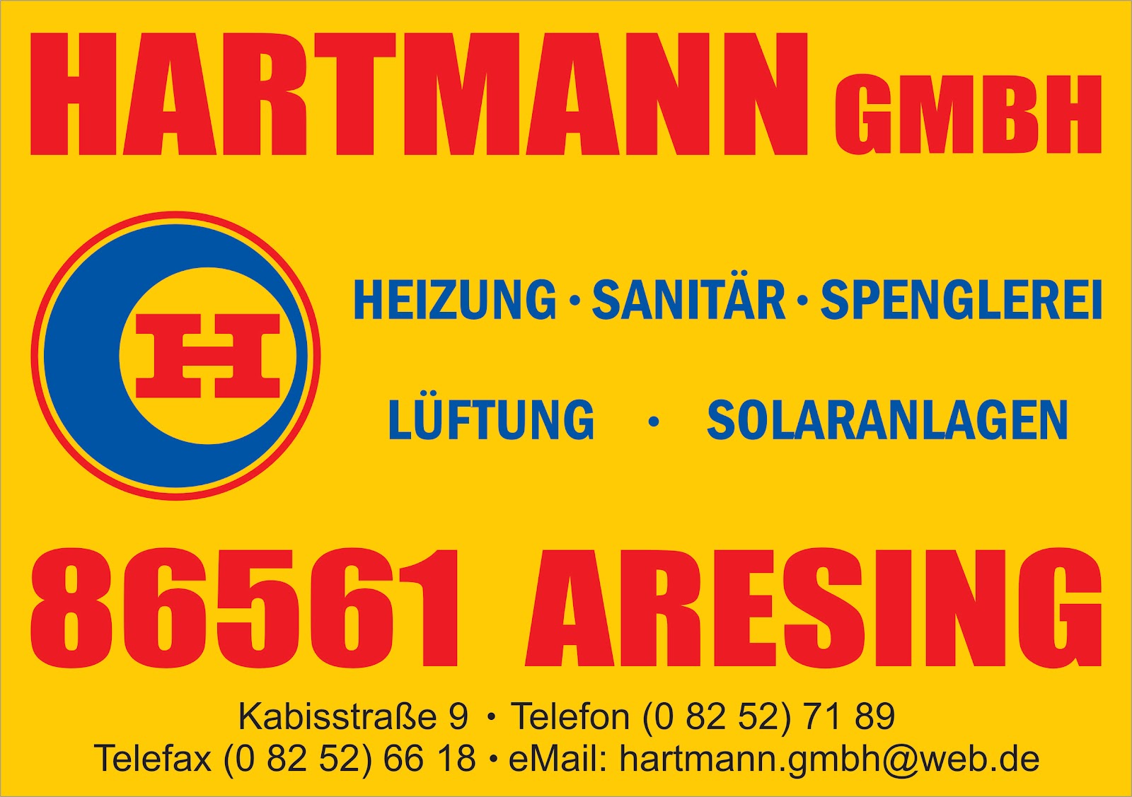 Hartmann GmbH in Aresing – Betriebsansicht