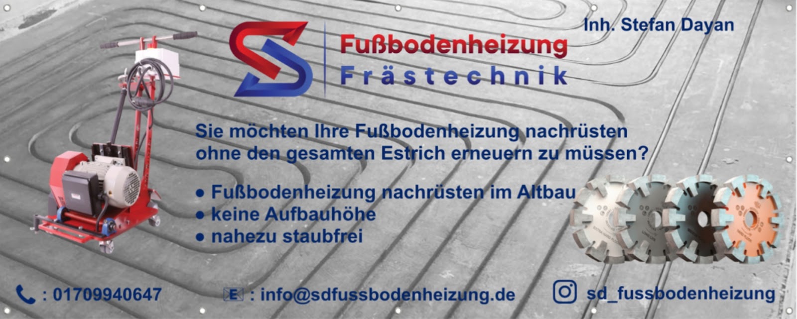 SD Fußbodenheizung Frästechnik in Linden – Betriebsansicht